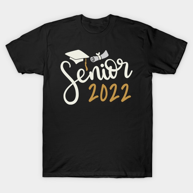 Senior 2022 with Grad Cap and Scroll T-Shirt by tropicalteesshop